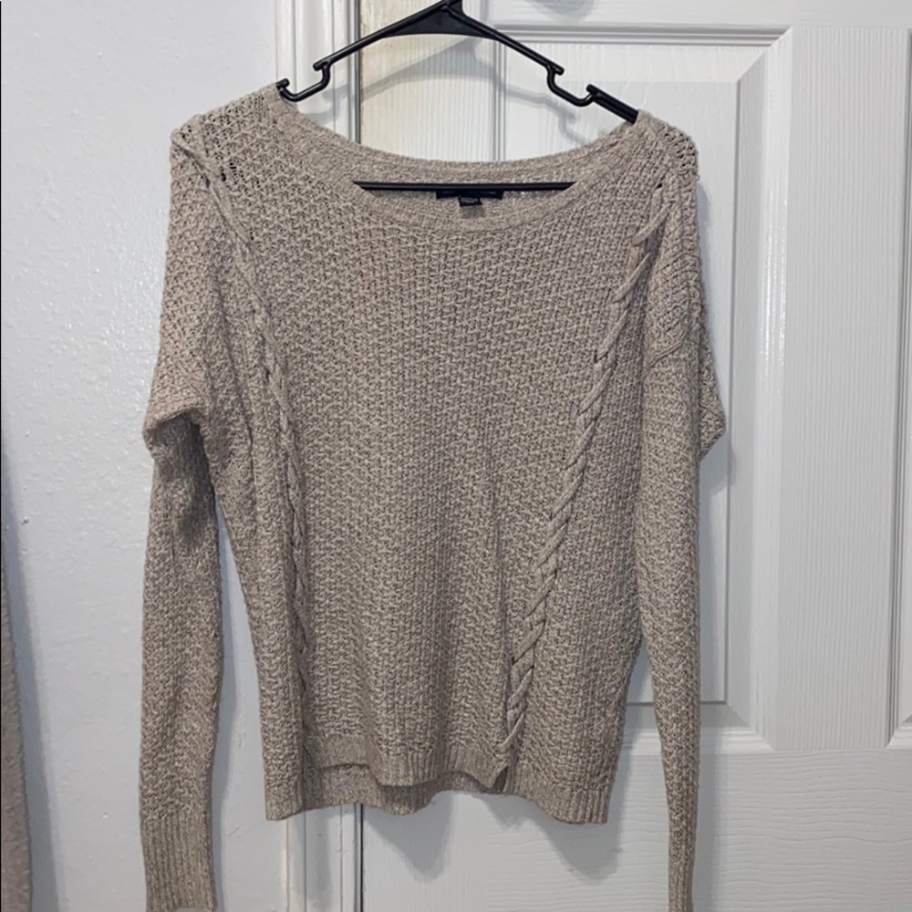 American Eagle Cream knit sweater